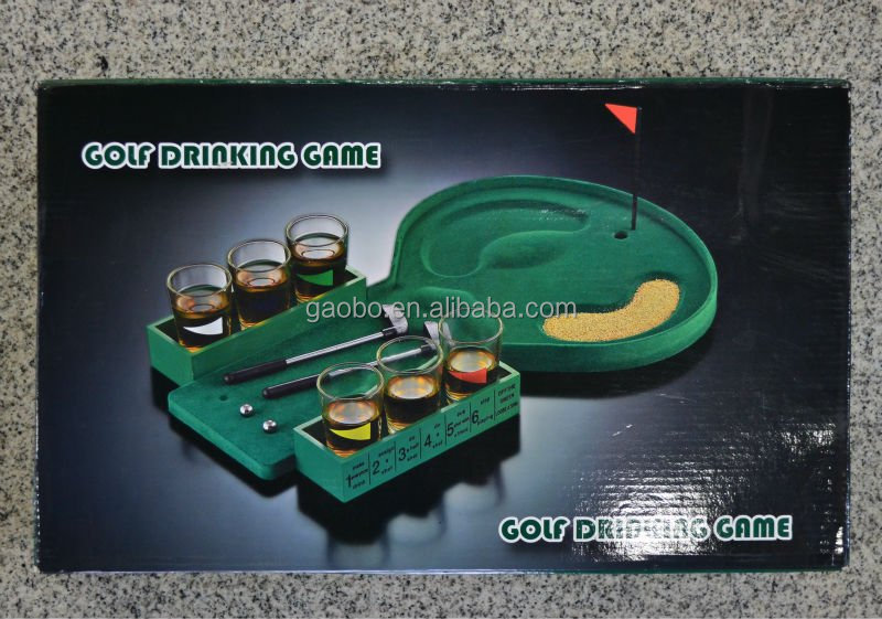 ゴルフ7アクセサリーの飲酒でゲーム6ショットグラス/熱い販売のゴルフの飲酒ゲーム問屋・仕入れ・卸・卸売り