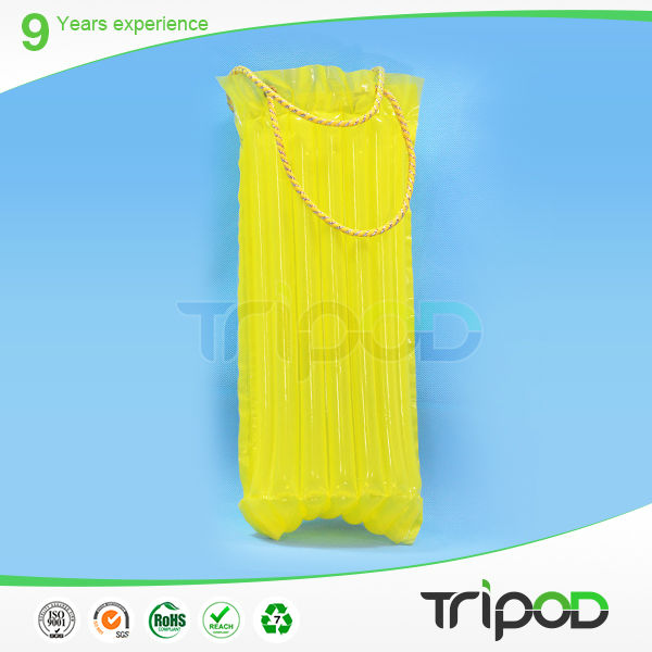 red wine container,plastic wrapping bag with drawstring handle,inflatable air cylinder bag