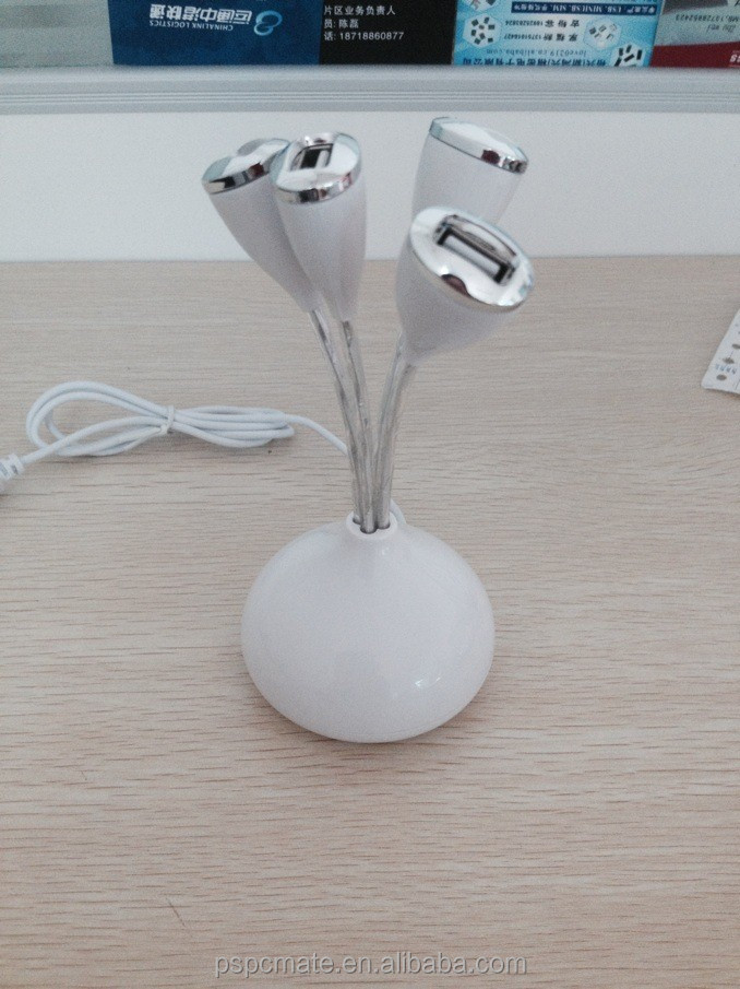 カラフルな光- アップの花の花瓶deconcentrator4ポート付きusbハブ問屋・仕入れ・卸・卸売り