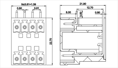 三河sh224r-3.81プラグイン可能なターミナルブロックコネクタの製造仕入れ・メーカー・工場