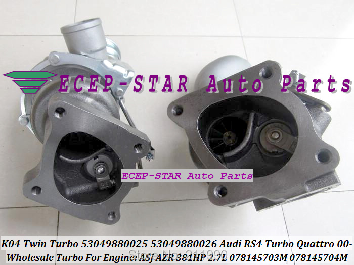 K04 Twin Turbo 53049880025 53049880026 078145703M Turbocharger For Audi RS4 Turbo Quattro 2000- ASJ AZR 381HP 2.7L (9)