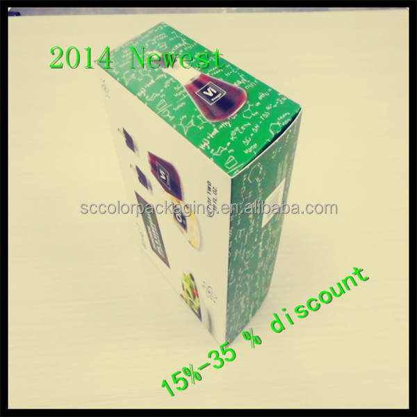 Custom make cheap paper red wine packaging box in China
