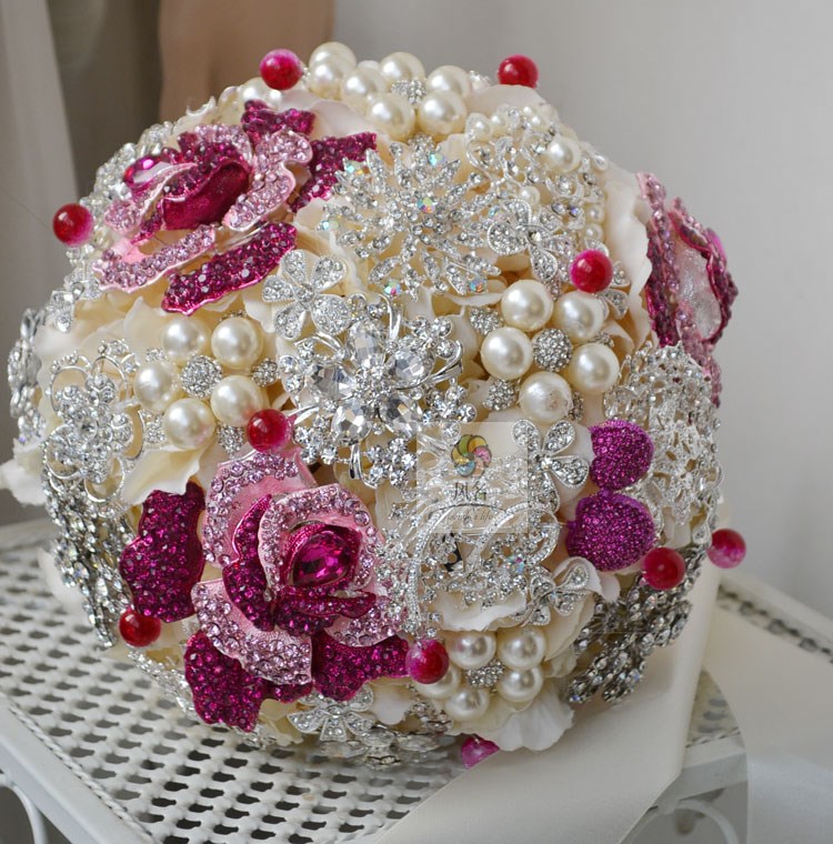 Handbeaded bridal flowers