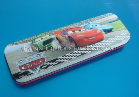 rectangular lovely pencil tin box