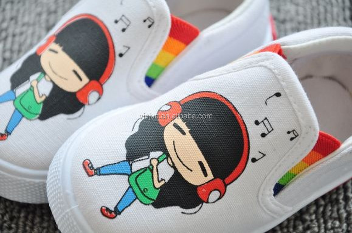 ファッションデザインの子供の音楽少女カジュアルキャンバスシューズ問屋・仕入れ・卸・卸売り