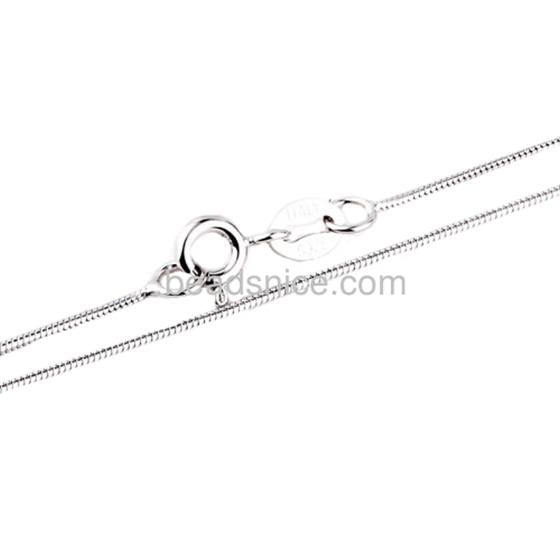 Beadsnice ID28722 925スターリングシルバージュエリーの卸売イタリア1ミリメートルスネークチェーン18インチシルバーネックレス問屋・仕入れ・卸・卸売り