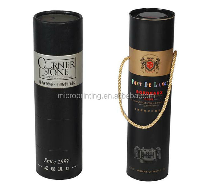 High quality wine paper wine tube packaging wholesale, paper wine box