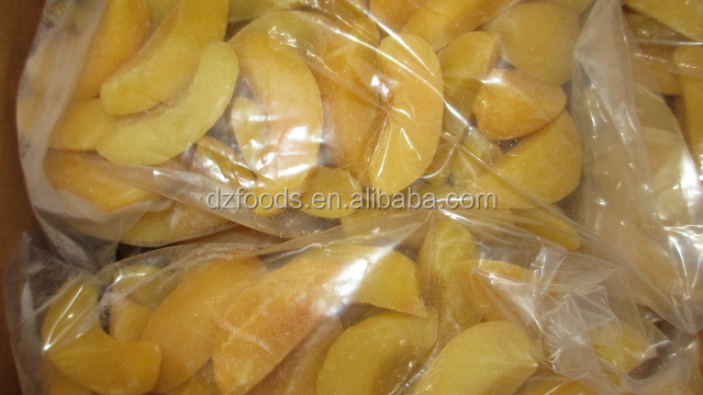 frozen yellow peach dices