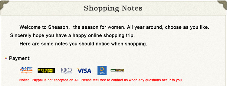 1 shopping notes