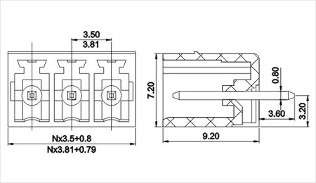 端子台3.5/3.81、 ヘッダー部分仕入れ・メーカー・工場