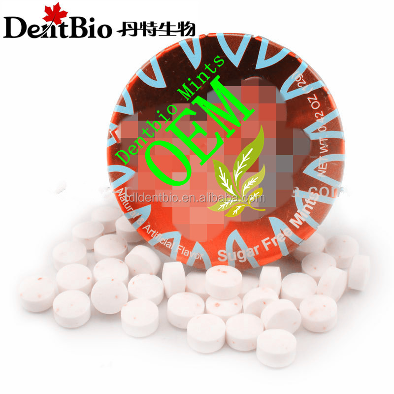 Hard candy in Click Clack Tin manufacture OEM mints in tin can Sugar Free mints