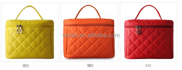 2016ホットピンクダイヤモンド化粧品袋、女性のハンドバッグ化粧品ケース、ポータブルメイクアップケースコスモバッグ用ガールズトートバッグ 問屋・仕入れ・卸・卸売り
