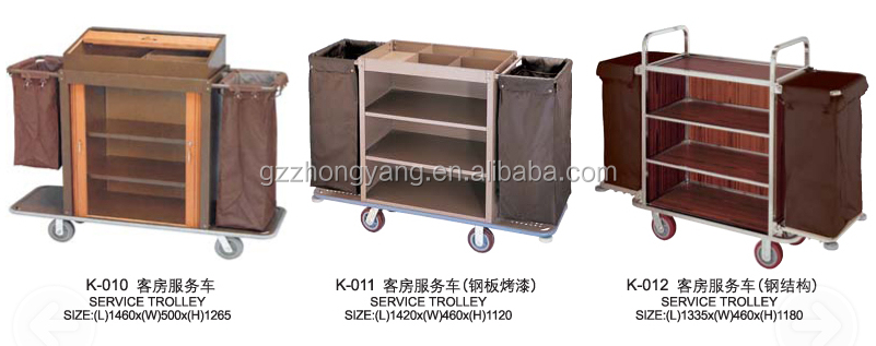 鋼の設計のための木製クリーニングサービストロリーカートレストラン/ホテル/aircraf仕入れ・メーカー・工場