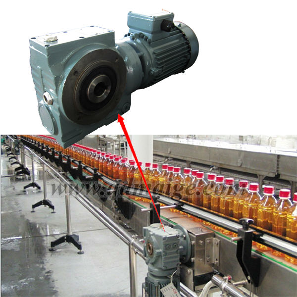 SC series helical-worm gearbox for Food machinery black pepper flavored snacks food making machine