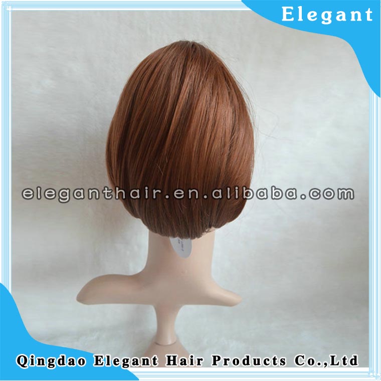 made in qingdao company red wine synthetic hair ponytail with cheap price for wholesale