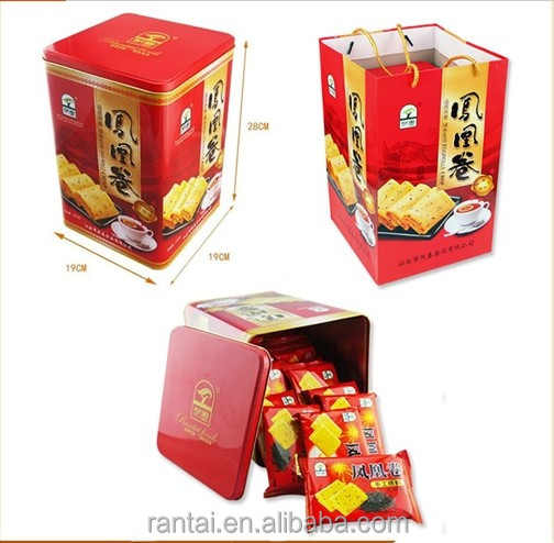 assorted egg roll biscuit in metal tin