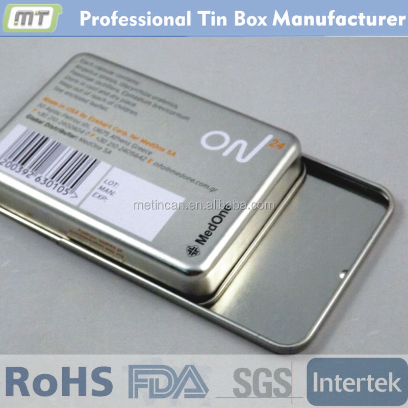 custom made slide mint tin box chewing gum case, chewing gum case