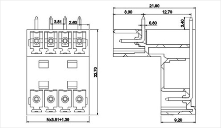 三河sh222r-3.81プラグイン可能なターミナルブロック仕入れ・メーカー・工場