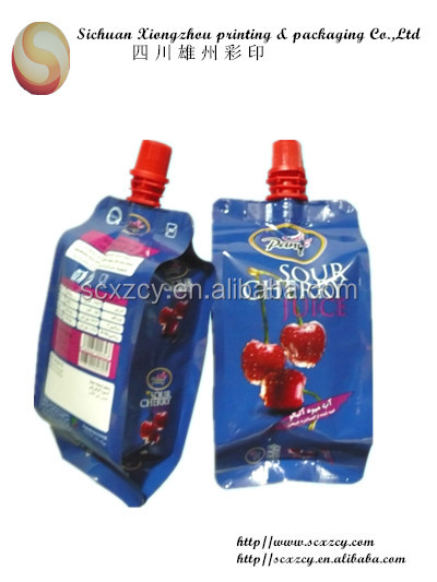 customized bottom gusset stand up spout pouches coconut water