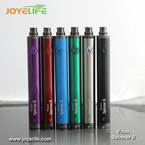 2014 joyelife New arrival hot selling dry herb e cig Vision Spinner II 1600mah battery high quality wax Vision spinner