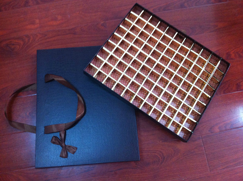 99 grid drawer type chocolate gift box with handle