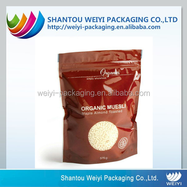Stand up pouches with zipper for food packaging / standing up pouch/resealable stand up pouch