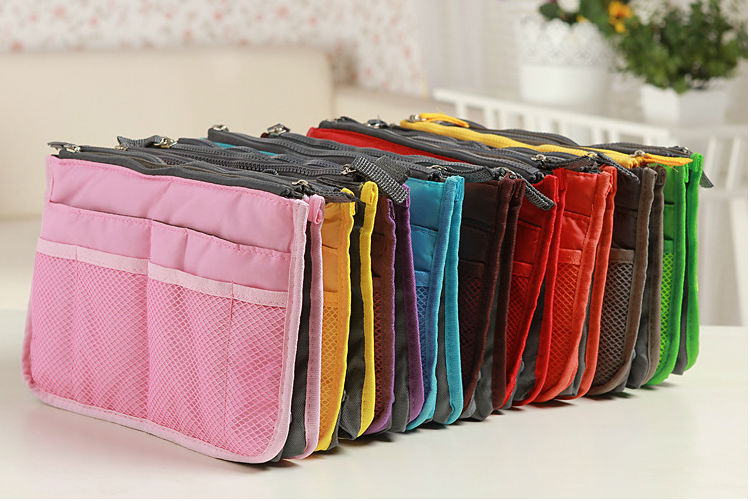 袋インサートオーガナイザー12色ハンドバッグ女性の旅行の財布ポーチＢＡＧＩＮＢＡＧオーガナイザー 問屋・仕入れ・卸・卸売り