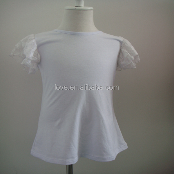 新しいファッション2014年フラッタースリーブ白いシャツ仕入れ・メーカー・工場