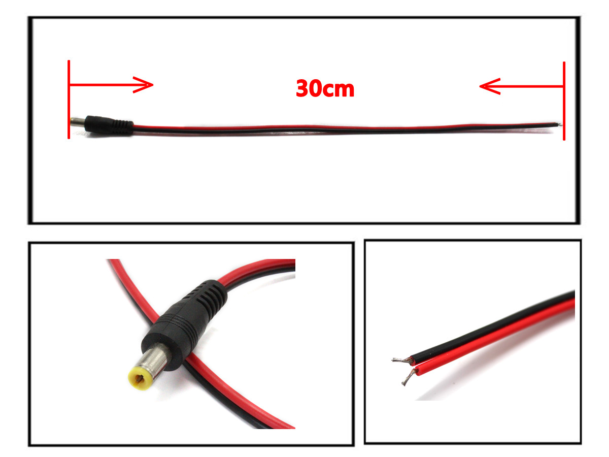 Ledフラット30cm5.5*2.1mmタイプオスdcケーブル仕入れ・メーカー・工場