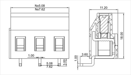 三河pcbコネクタの製造ネジ端子台sh143r-5.08/7.62仕入れ・メーカー・工場