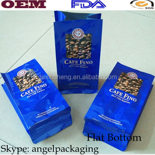Resealable Block Bottom Bags For Food Package