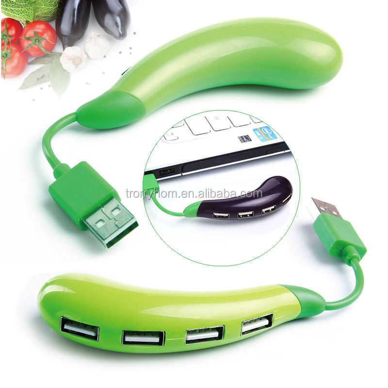 植物の形紫色のナスマルチ- 機能usbハブ問屋・仕入れ・卸・卸売り