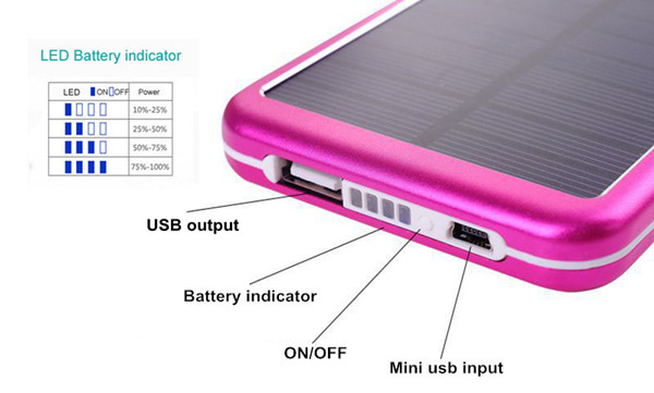 新しいポータブルソーラー充電器2014年8000mah/太陽光発電の充電器/ソーラー携帯電話充電器問屋・仕入れ・卸・卸売り