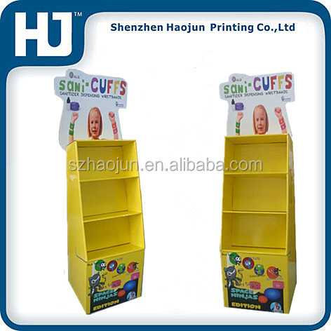Top quality cardboard pallet floor tray stands for shop chewing gum display