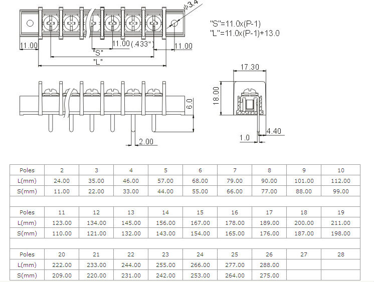 電動モータ端子block_zb65s_11.0mm仕入れ・メーカー・工場