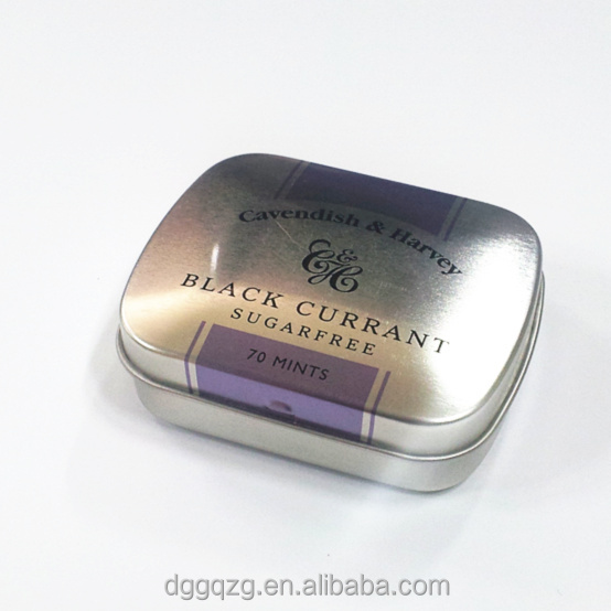 high quality rectangular small mint tin box hinged