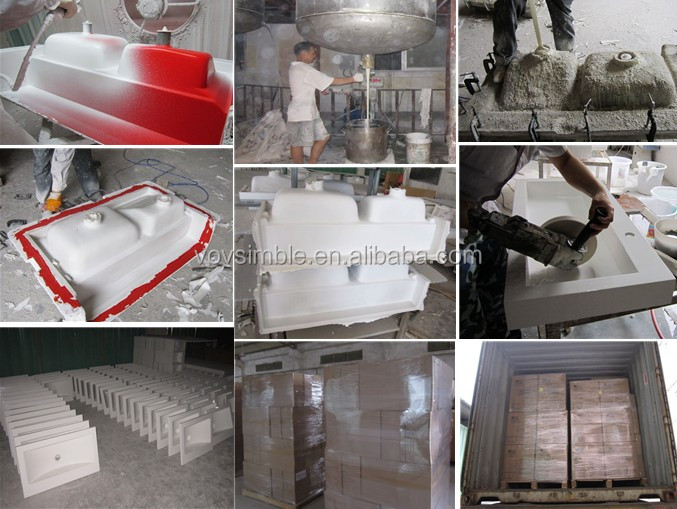 Simble2014年抗- ほこり固体表面シンク/人工大理石の台所の流し問屋・仕入れ・卸・卸売り