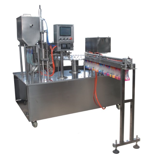 Red wine and liquid in Doypack with spout filling capping packing Machine