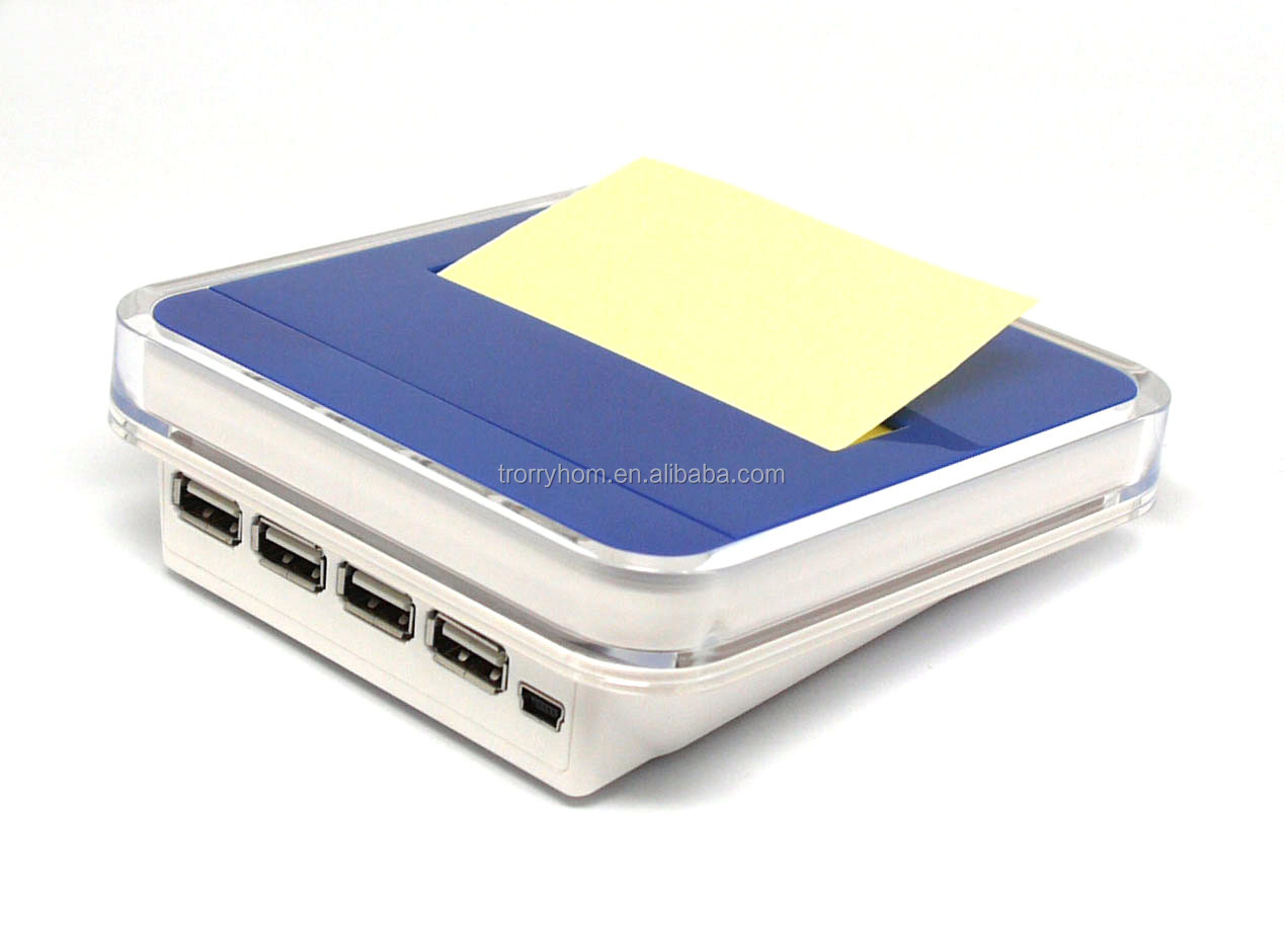 Ledライトusb2.0　4ポート付きノートディスペンサー付きusbハブ問屋・仕入れ・卸・卸売り