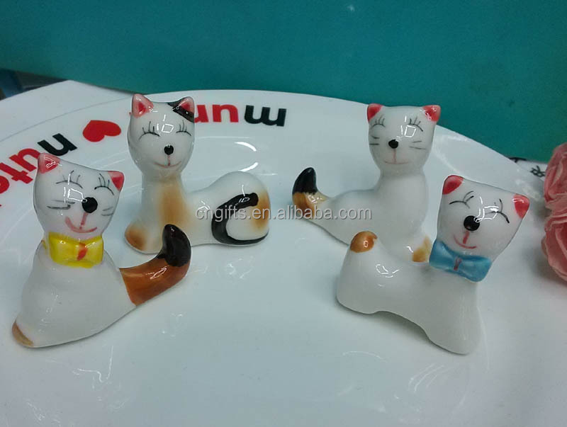 創造的な美しい高品質セラミックス猫の形の箸ホルダー残り箸ラック仕入れ・メーカー・工場
