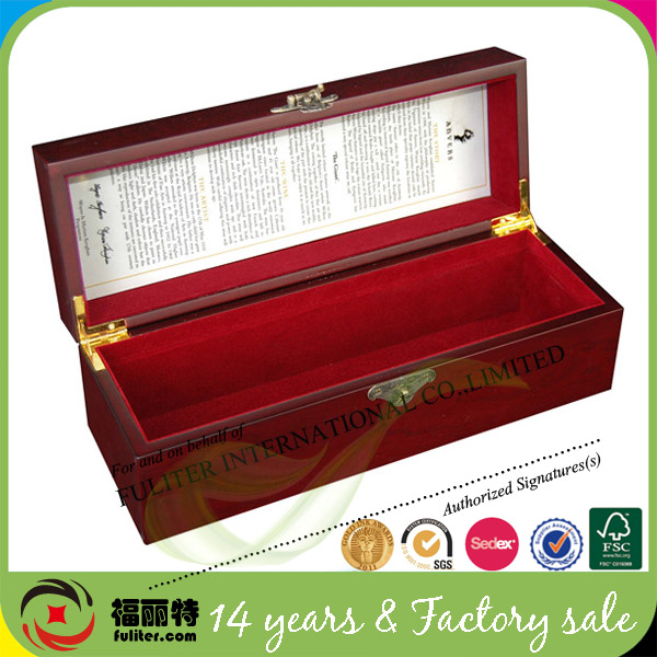 Custom Design Luxury Red Wine Wooden Box