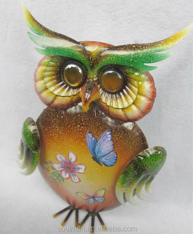 2014 new and hot selling me<em></em>tal owl wind chimes owl hanger wall decoration home decoration問屋・仕入れ・卸・卸売り