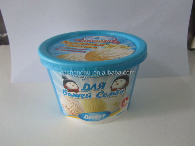 Customer printed ice cream container