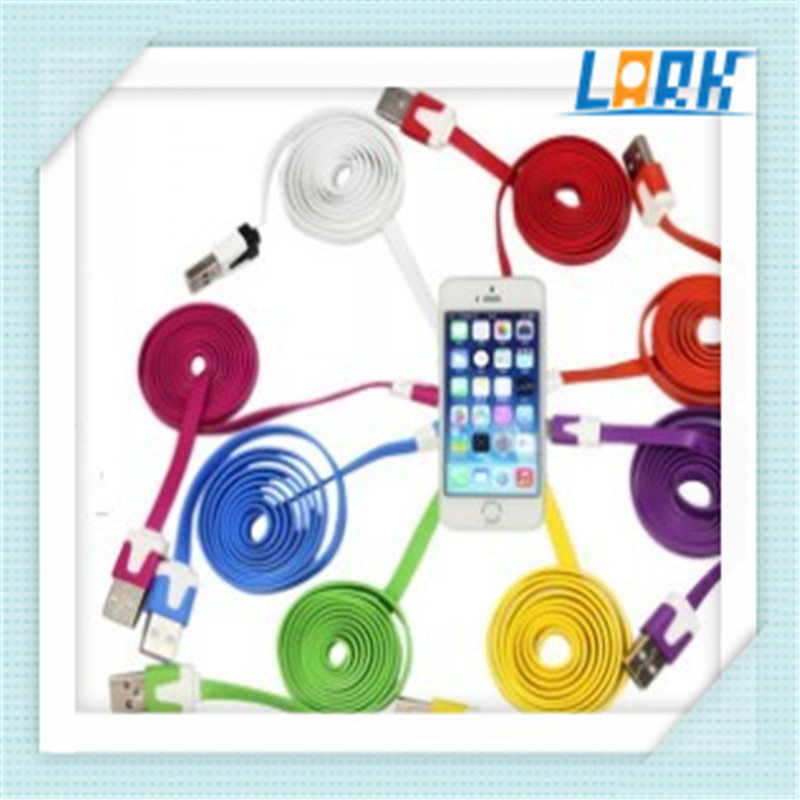 iPhone/iPad/iPod用充電ケーブル 6ピン データ転送用USBケーブル 面白い麺型 ピンク レッド問屋・仕入れ・卸・卸売り