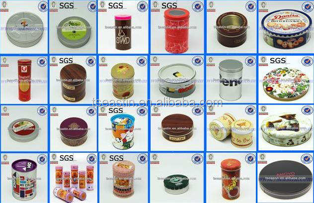 middle round chocolate bars tin box hard candy tin can packing