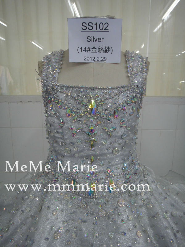 紫色のフラワーガールの服ストラップ石カップケーキドレスuf-1102女の子のページェントドレス問屋・仕入れ・卸・卸売り