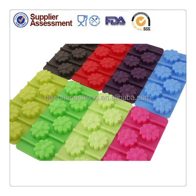 How to make chocolate lollipops?promotion silicone lollipop candy mould flower shape silicone lollipop molds for hard candy