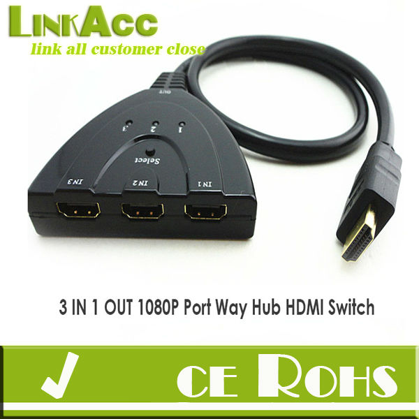 l<em></em>inkacc- x4l3facherautomatischerhdmi- umschalterうち1の3schwar問屋・仕入れ・卸・卸売り