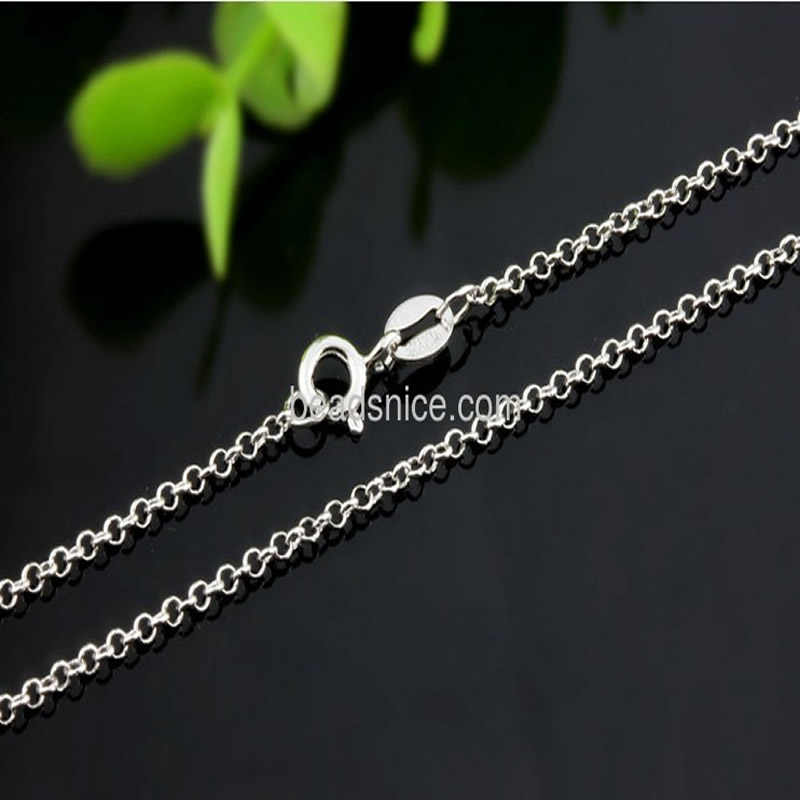 女性18インチのシルバーチェーンのためBeadsnice番号28814925スターリングシルバーチェーン1.5ミリメートルロロチェーン問屋・仕入れ・卸・卸売り