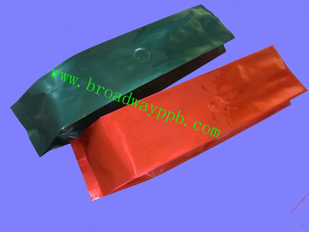custom printing back seal side gusset plastic tea bag